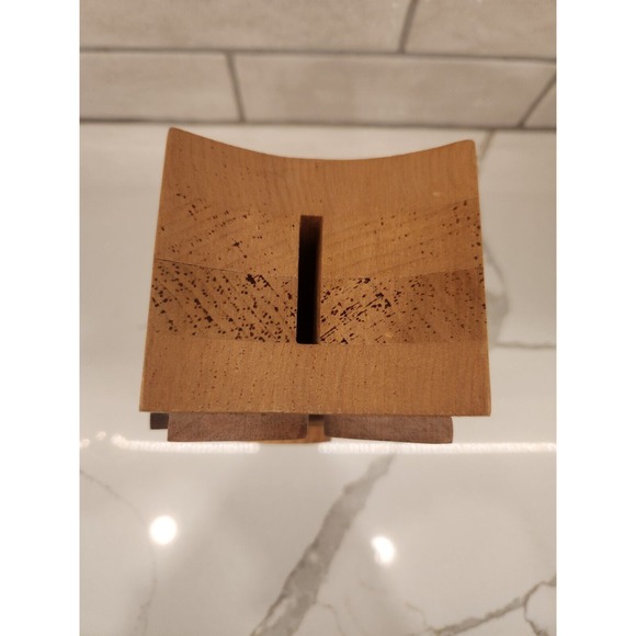 Vintage Handmade Wood Owl Piggy Coin Bank With Moveable Wing To Remove The Money - Picture 2 of 12